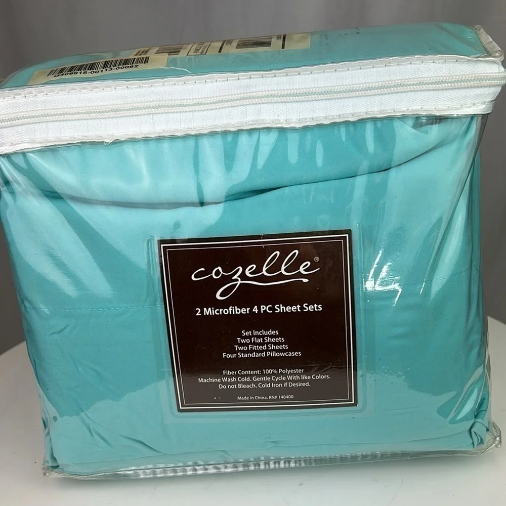 NWT Cozelle 2 Complete Sets of Queen Microfiber Sheets (4 PC in Each Set)